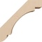 Ekena Millwork 3-inch W x 8-inch D x 8-inch H Aspen Rough Cedar Woodgrain TimberThane Knee Brace, Primed BRCUR03X08X08ASPRCPR - alternate 4
